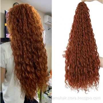 16 inch Crochet Twist Hair Curly Crochet Hair Soft Loose Wave Synthetic Braiding Hair Extensions